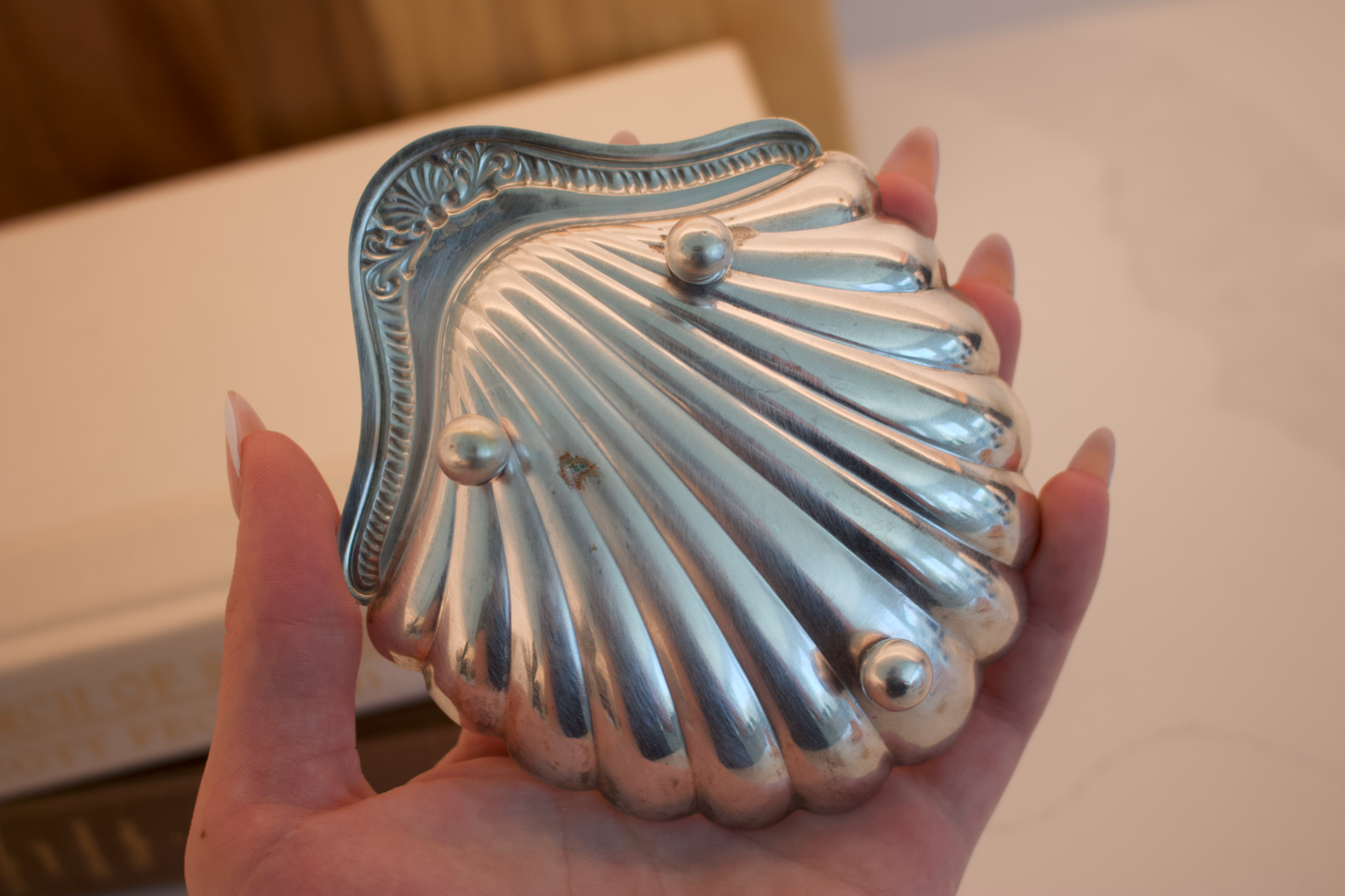 Vintage Shell Footed Caviar Dish