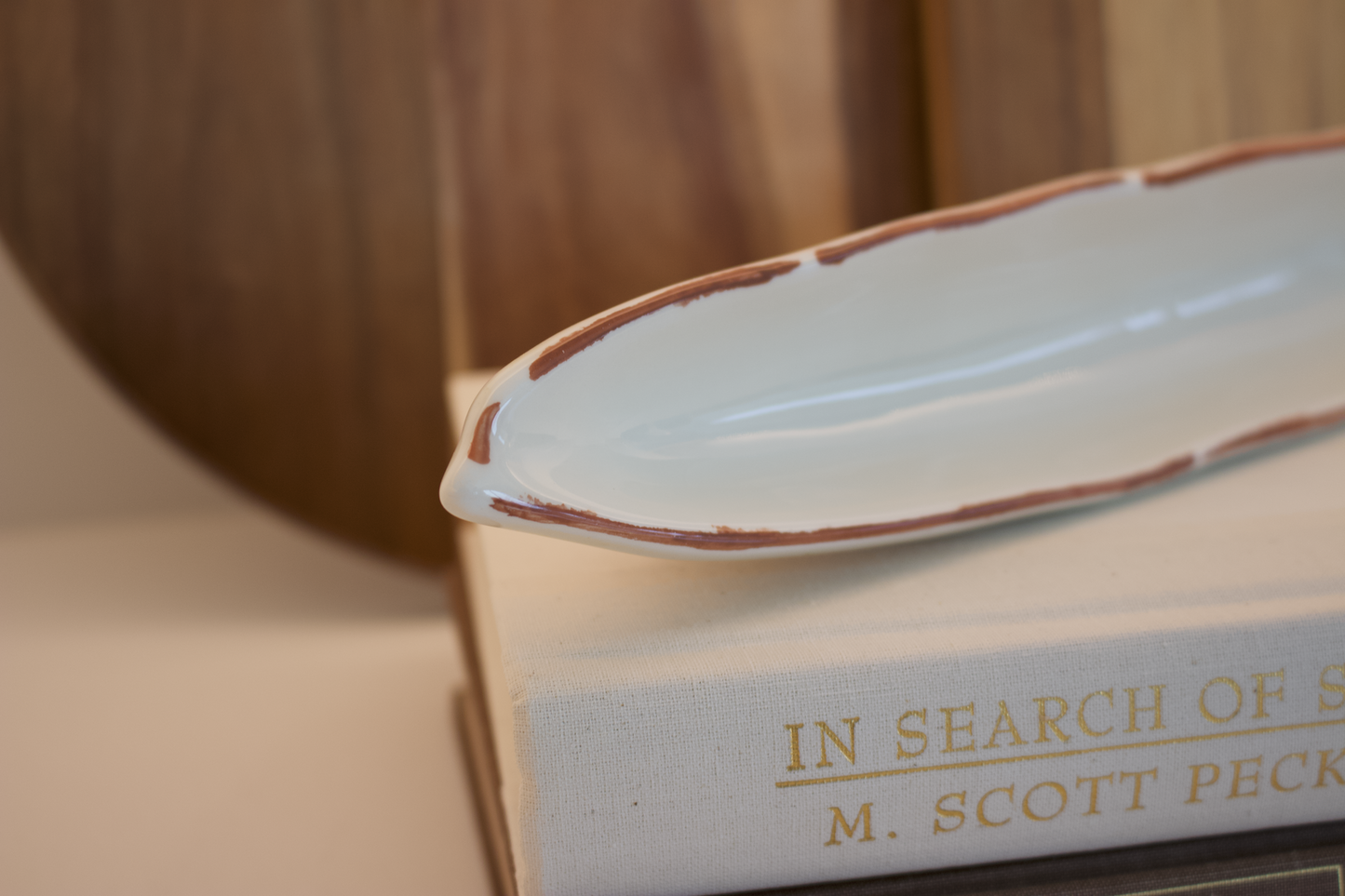 Retro Fish Shaped Ceramic Olive Boat