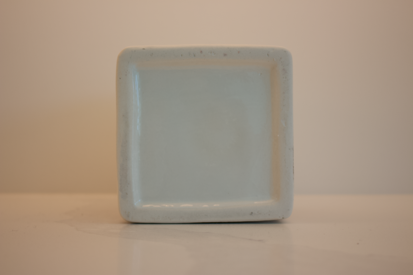 Vintage Ceramic Scenic Township Utensil Crock
