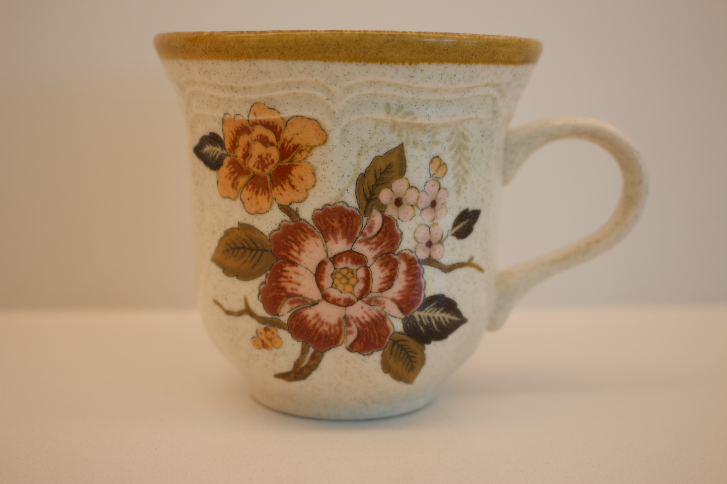 Set of 4 Vintage Mikasa Floral Fall Mugs
