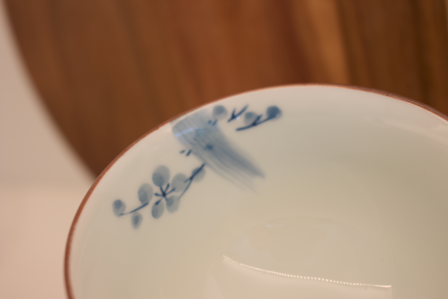 Set of 4 Vintage Blue & White Striped Rice Bowls
