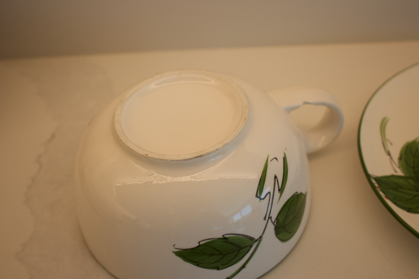 Vintage Strawberry Jumbo Cup and Saucer Set