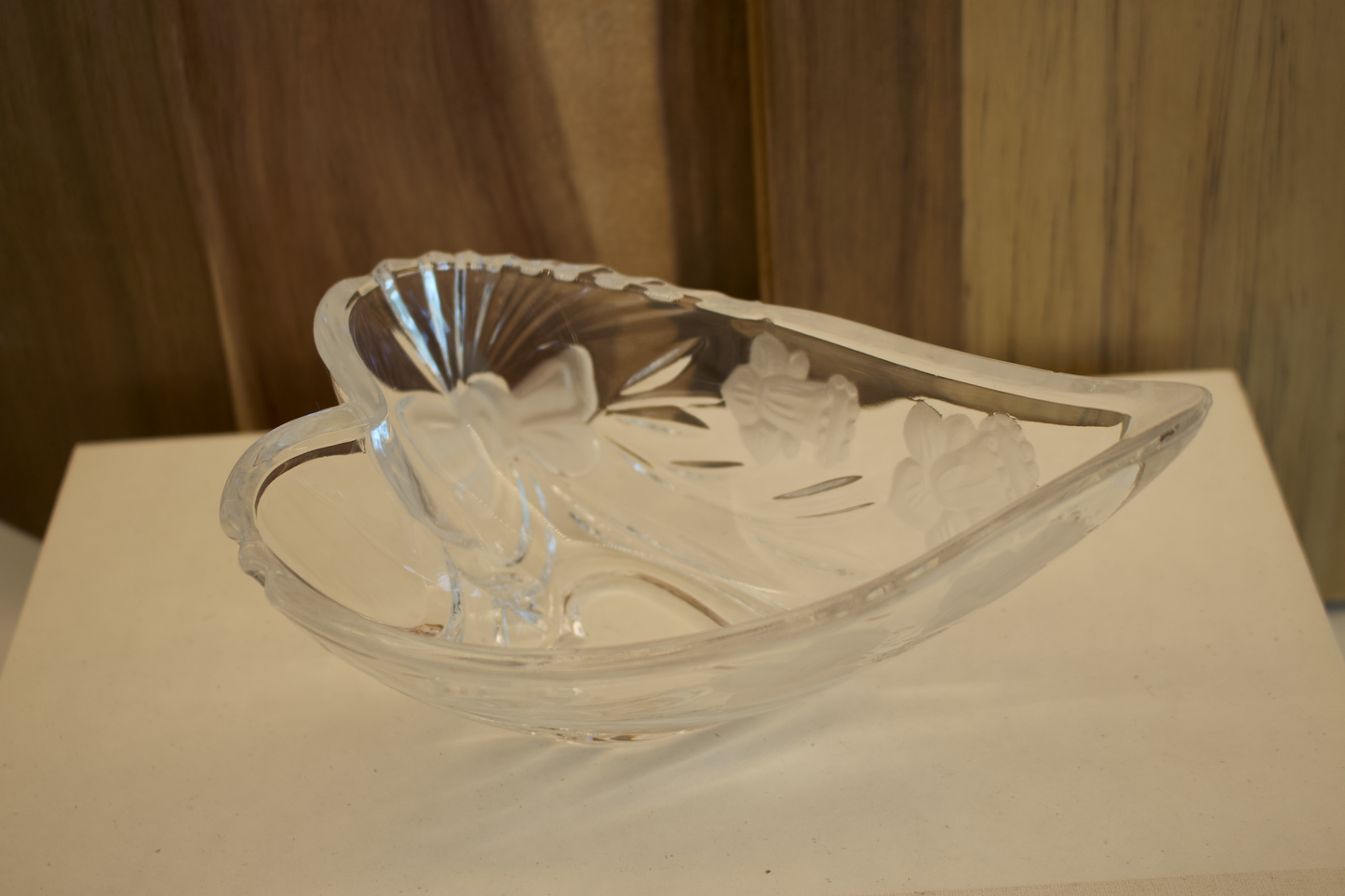 Vintage Anne Hutte Bleikristall Crystal Heart Dish