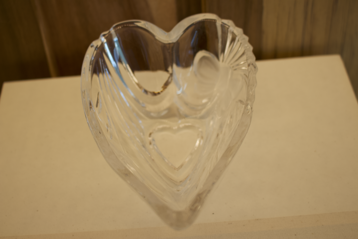 Vintage Anne Hutte Bleikristall Crystal Heart Dish