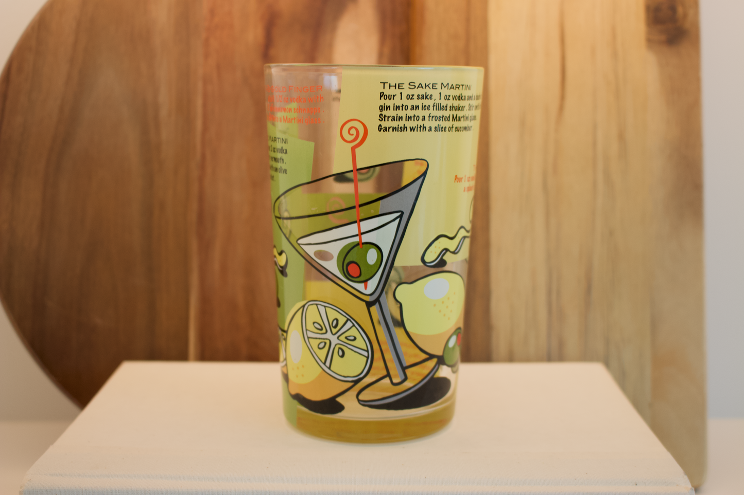 Vintage Joie De Vivre Martini Recipe Tumbler