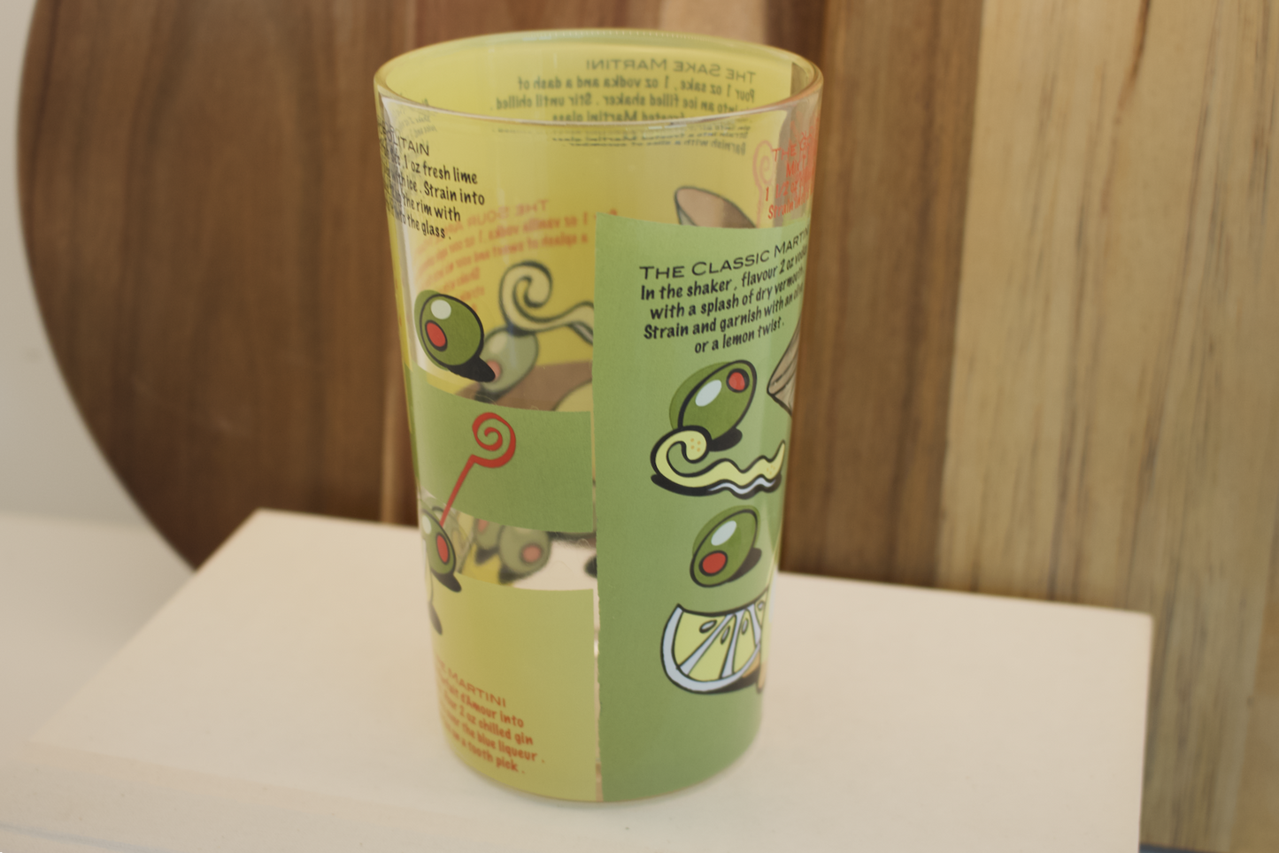 Vintage Joie De Vivre Martini Recipe Tumbler
