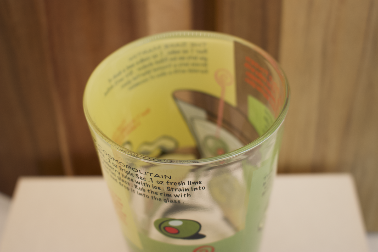Vintage Joie De Vivre Martini Recipe Tumbler