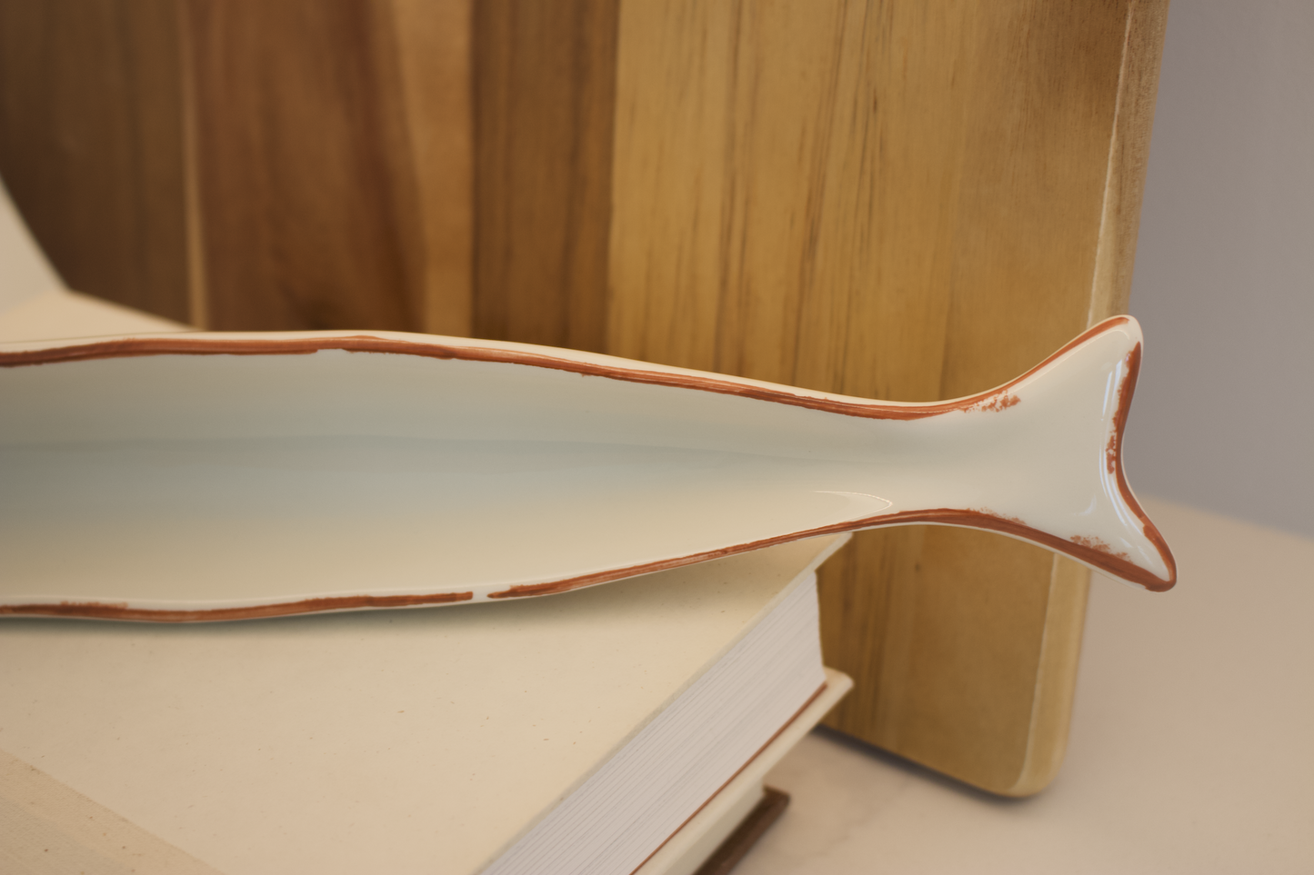 Retro Fish Shaped Ceramic Olive Boat
